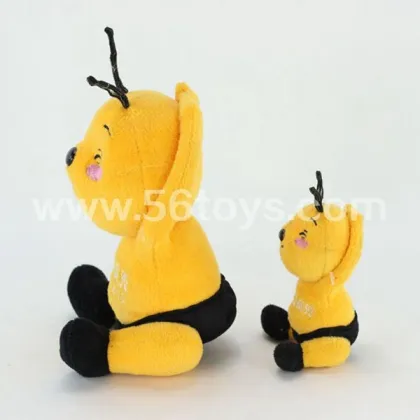 Custom stuffed little animal baby for kids short plush bee toy
