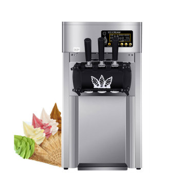 3 Flavors Automatic Soft Serve Stainless Steel Portable Ice Cream Filling Machine