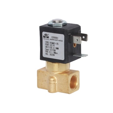 Yongchuang YCL41 2/2ダイアフラムパイロットを備えたブラスビステルラッチラッチオートクレーブ5V DCおよび12Vアプリケーション用のソレノイドバルブ操作