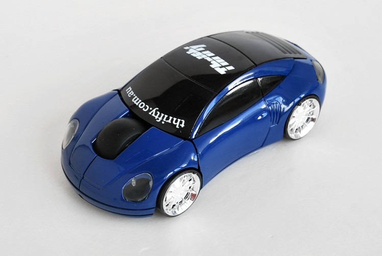 blue car white logo mouse