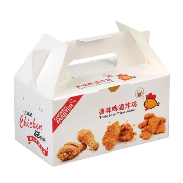 손잡이가있는 맞춤형 프라이드 치킨 포장 상자