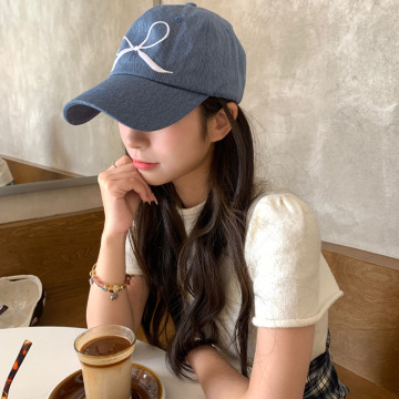 2024 Spring-Summer Wholesale Korean Bow Cowboy Sunscreen Visor Cap
