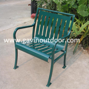 Laser cut steel bench seat metal outdoor chair