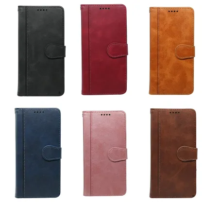 Leather Mobile Back Cover Magnetic Folio Flip Case for Honor Phones