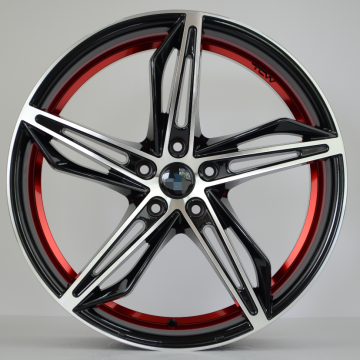 White machine alloy wheels