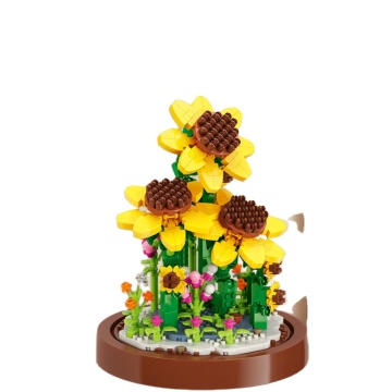 MOYU Creative Building Block Flower Series: Mini Bricks Assembly, Building Blocks Eternal Roses in a Flower Pot - Perfect Gift for Your Girlfriend