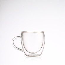 200ml Heat-resistant Double-layer Handle Glass Cup