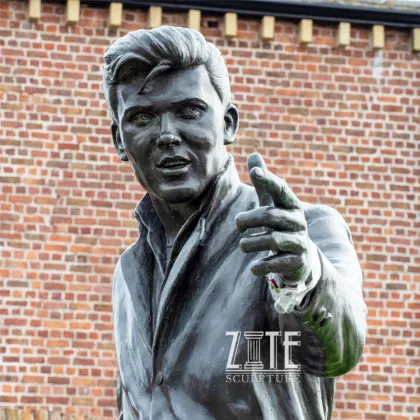 Custom life size metal bronze billy fury sculpture