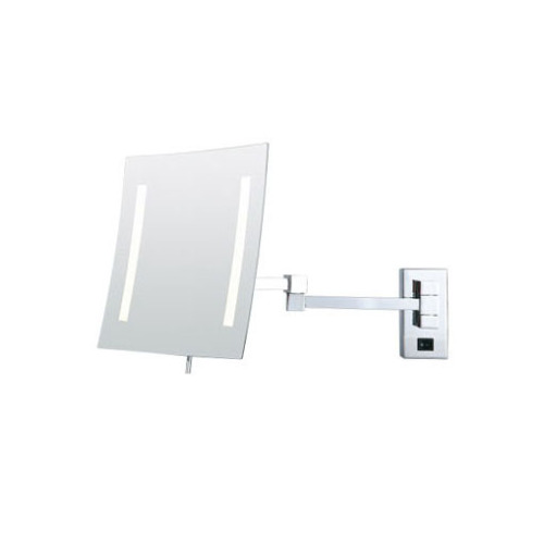 Two-arm wall frameless bathroom mirror