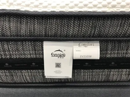 5 Star Cool Ice Fabric Euro Top Natural Latex Roll in Box Bed Mattress
