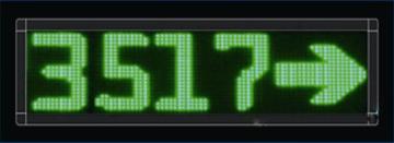 P10 Single Green Four Digits LED Message Screen LED