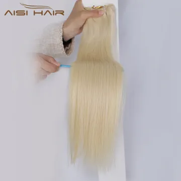 Aisi Hair 10A Brazilian Unprocessed Double Weft Blonde Human Hair Bundles Double Drawn Human Hair Extension For Women