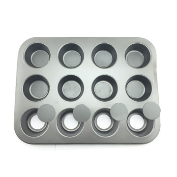 Non Stick 12 Tassen herausnehmbare untere Muffinform