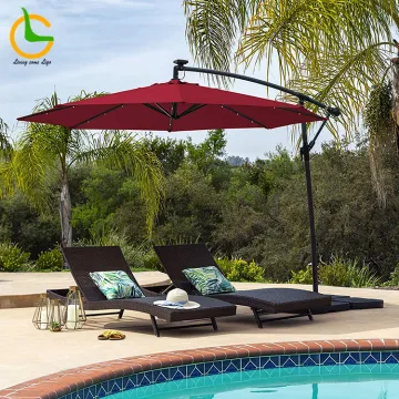 Large Cantilever Outdoor Umbrella - Beach Umbrella for Sun Garden and Patio
