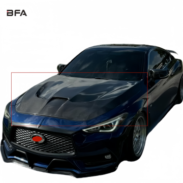 Infinite Q60 Carbon Fiber Hood - Porous Style Replacement