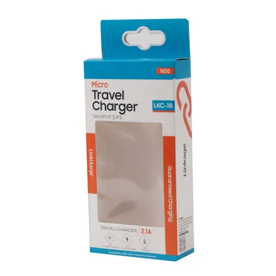 Custom Logo Print Clear Window Earphone Charging Cable Packaging Box