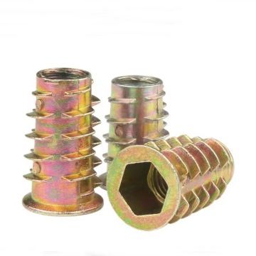 Zinc Alloy Threaded Furniture Screws and Nut Pack: Including 1/4", "5/16", "3/8 Sizes, Ideal for Wood Inserts with Flanged Hexagon Socket Heads