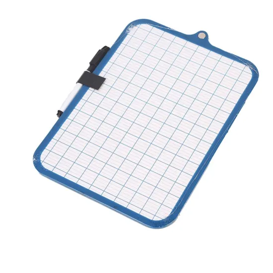 Small Whiteboard with Grid Lines and Erasable Marker