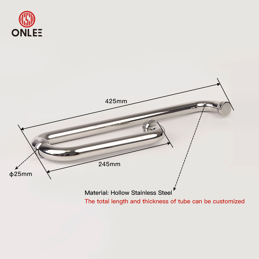 Asymmetrical Round Tube Ss Big Handle Drawing