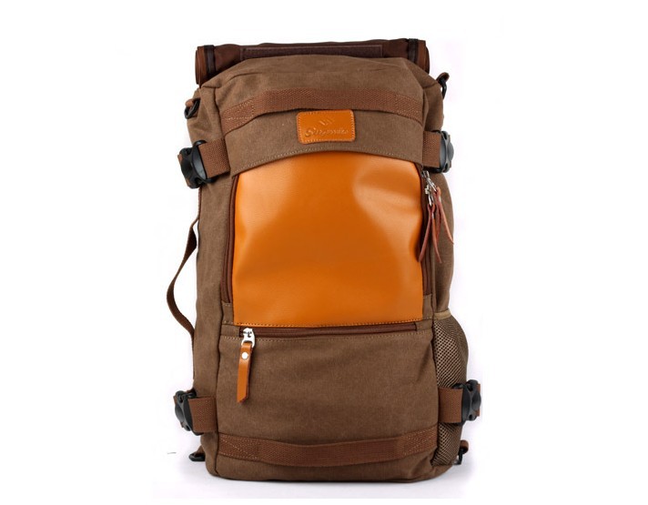 Canvas Cotton Shoulder Outdoor Backpack for Hiking and Camping