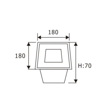 LEDER Remote control Lampu Inground LED 9W Tersembunyi