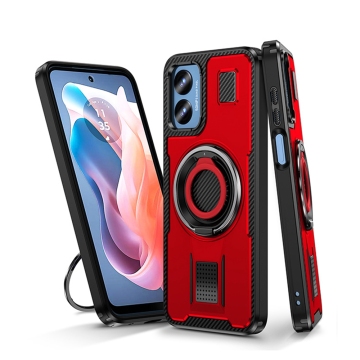 Custodia a rotazione 360 ​​Hybrid 360 con la custodia del telefono dell'anello di dito per Motorola Moto G Play 2024