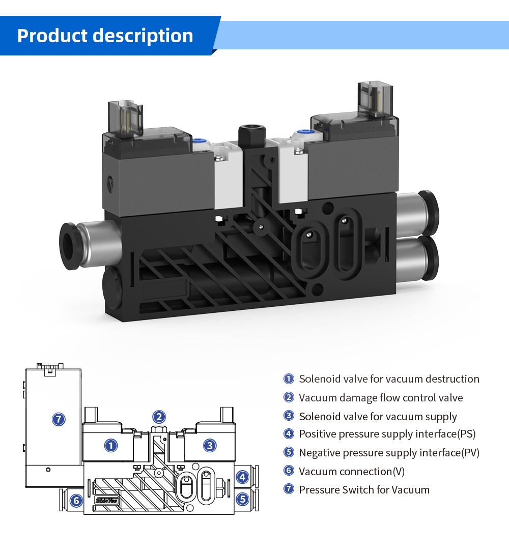 Single micro integrated vacuum pump unit without meterSVNP_01