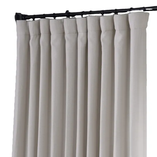Luxury Faux Linen Room Darkening Blackout Curtains for Bedroom and Living Room