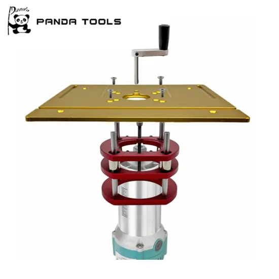 Aluminum Router Plate Lift Kit for 65mm Diameter Motors - Woodworking Router Table Accessory