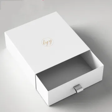 Custom Design Gold Stamping Sliding Drawer Paper Box