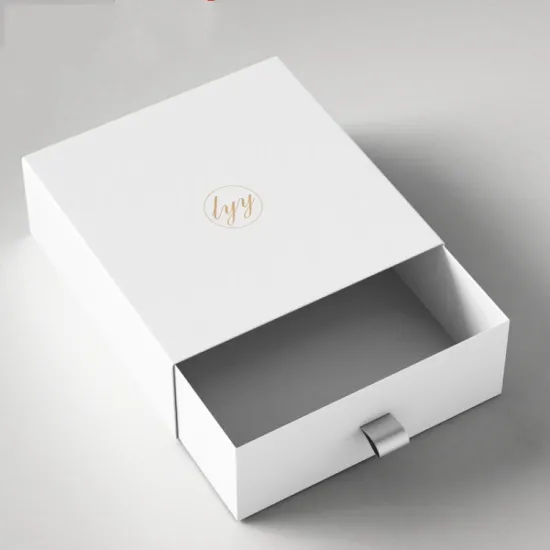 Custom Design Gold Stamping Sliding Drawer Paper Box