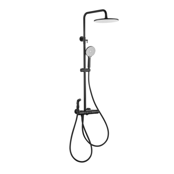 Rainfall Multifunction Black Shower Set Faucet
