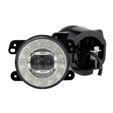 4 Inch Round LED Fog Light with DRL Plug&Play for Jeep Car