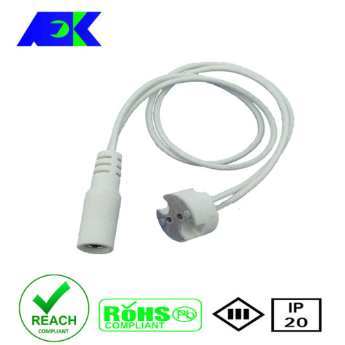 DC 2.1*5.5mm Jack Connectors with LED Bulb Holders for European Countries