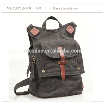 16oz leather canvas bagpack