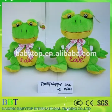 Valentine's day gifts the frog toys 2015, green big frog plush toy with big palm and sole