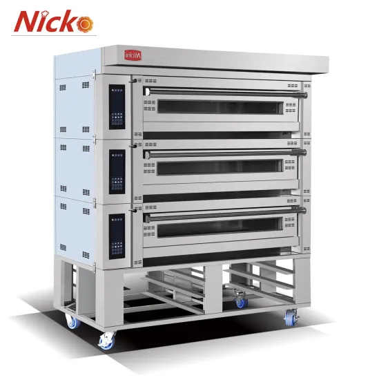 Bakery Equipment Pizza Oven Baking Oven Cookie Machine Stainless Steel 3-Deck 6 Trays Gas Deck Oven