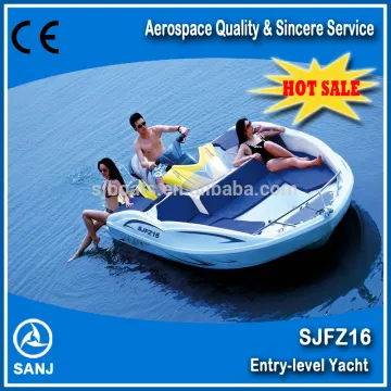 SANJ Alvin FRP colorful combined boat with customerized equipment for jet ski sale
