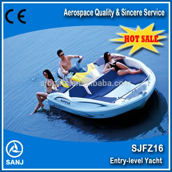 SANJ Alvin FRP colorful combined boat with customerized equipment for jet ski sale
