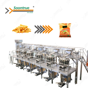 Toàn bộ thực phẩm tự động Puffed Food VFFS Hệ thống máy đóng gói thẳng đứng