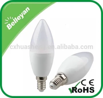 Non-dimmable C37 6w led candle light E14/B22 led lamp with tail