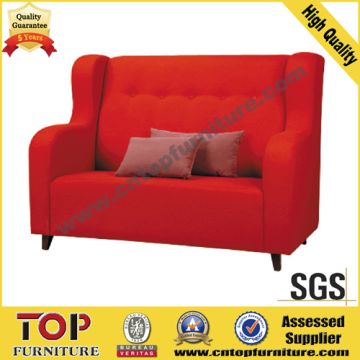 Hotel Wooden Frame Restaurant Fabric Sofa