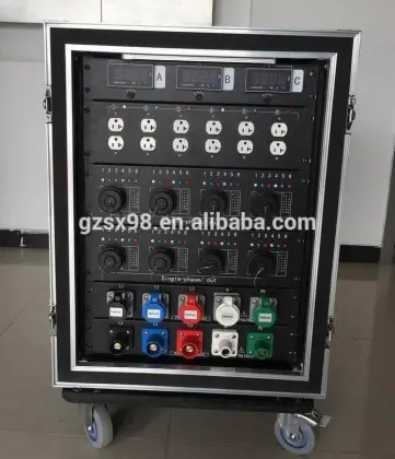 power supply switch panel box with digital meters