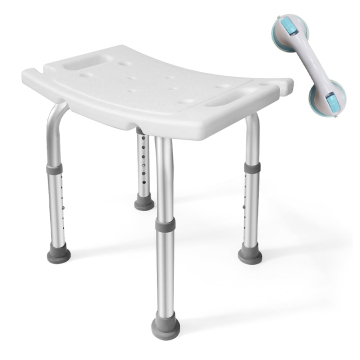 Adjustable Shower Chair for Seniors and Disabled People - Bathtub Bath Stool