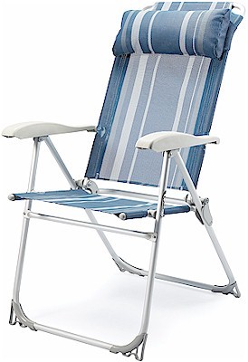 High back adjustable camping chair