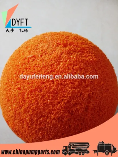 concrete pump sponge ball 5'' for concrete pipe/tube