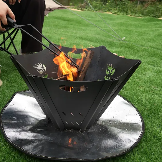 Silver Fire Pit Mat for Wholesale: Ideal BBQ and Camping Accessory for Large Fire Pits - Fireproof Ember Mat