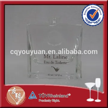 Square Clear Glass Empty Perfume Bottle 50 ML of Perfume Bottle