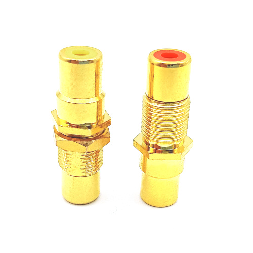 Screw Bulkhead Extender RCA Female to Female Adapter