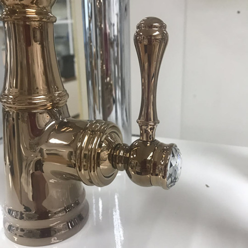 Miscelatori lavabo monocomando in ottone oro rosa